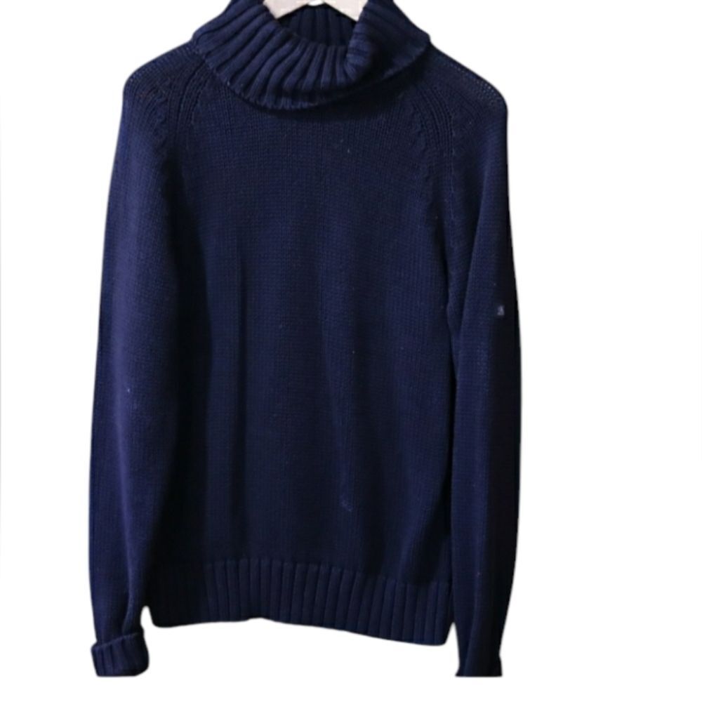 Calvin Klein Black Turtleneck Knit Pullover Sweater LG